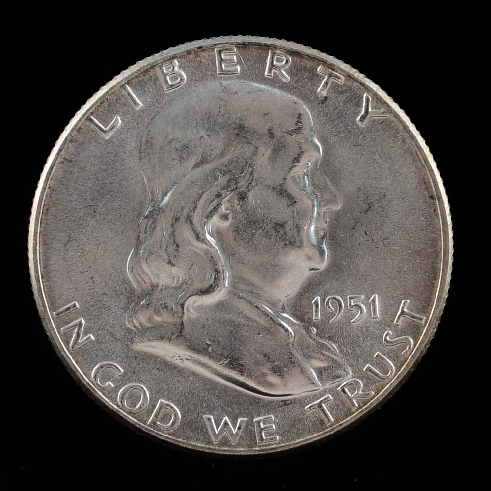 1951 Franklin Silver Half Dollar