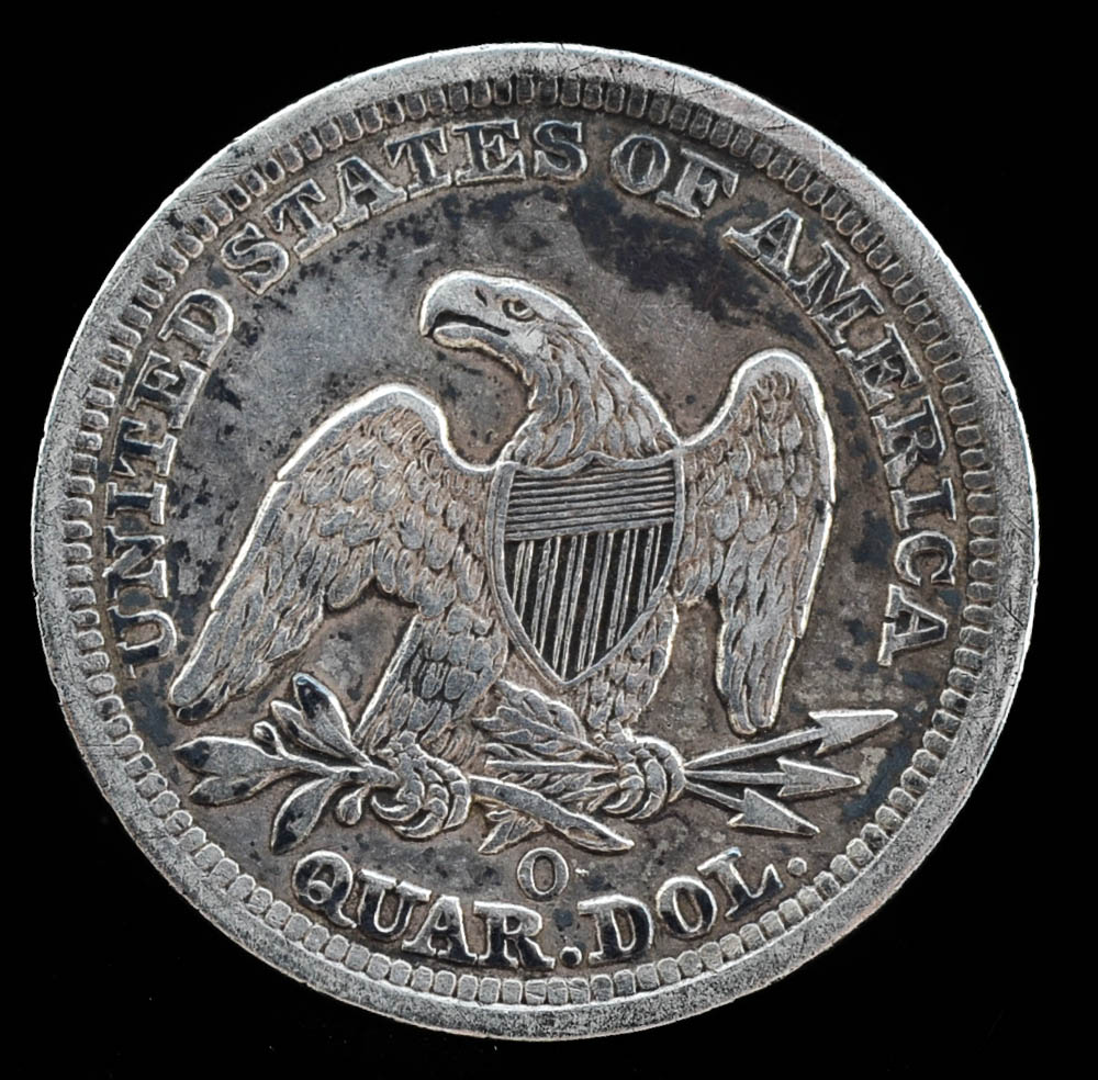 1857 O Seated Liberty Silver Quarter