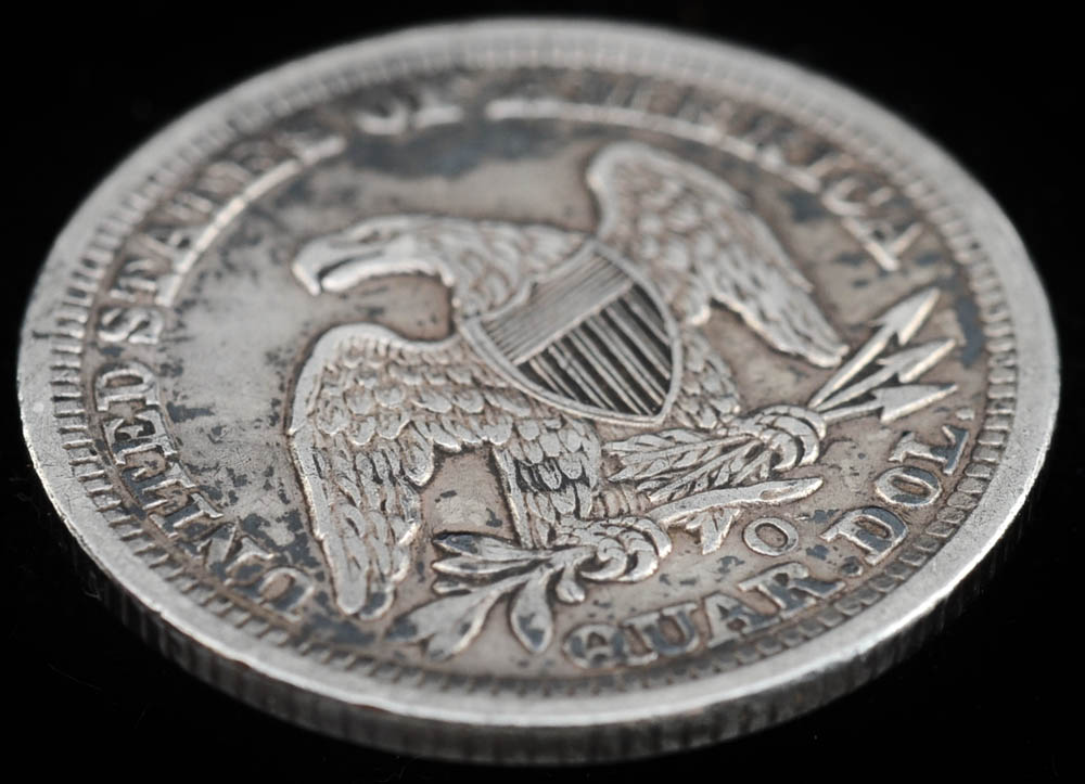 1857 O Seated Liberty Silver Quarter