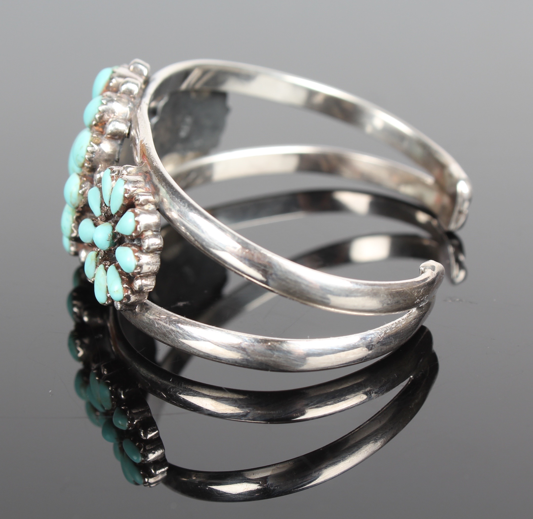 Zuni Sterling Silver and Turquoise Cuff