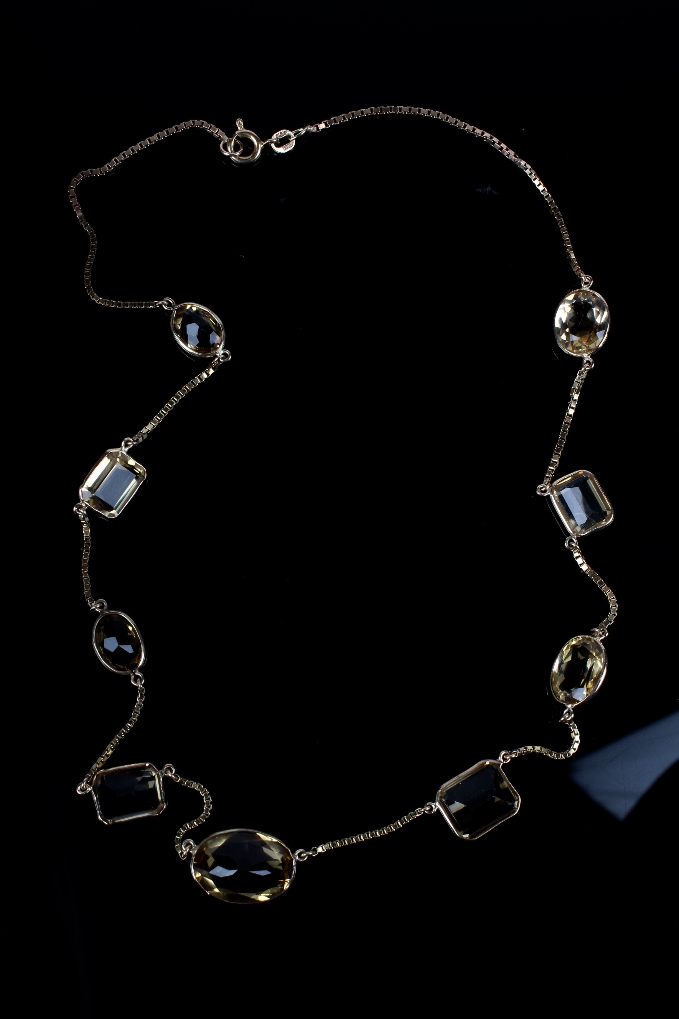 14K Yellow Gold Natural Citrine Necklace