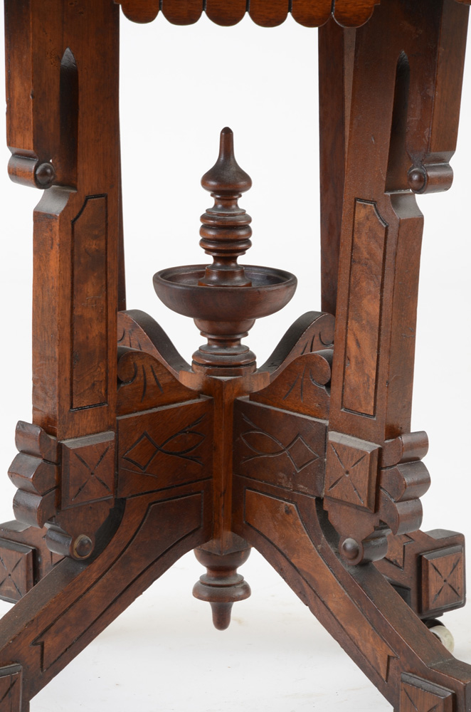 Eastlake Style Marble Top Parlor Table