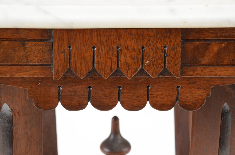 Eastlake Style Marble Top Parlor Table
