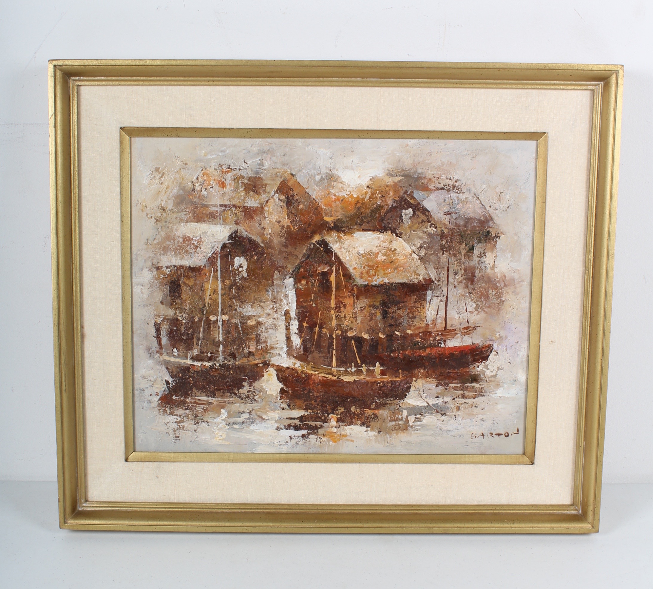 Original Edward Barton Oil on Canvas Painting