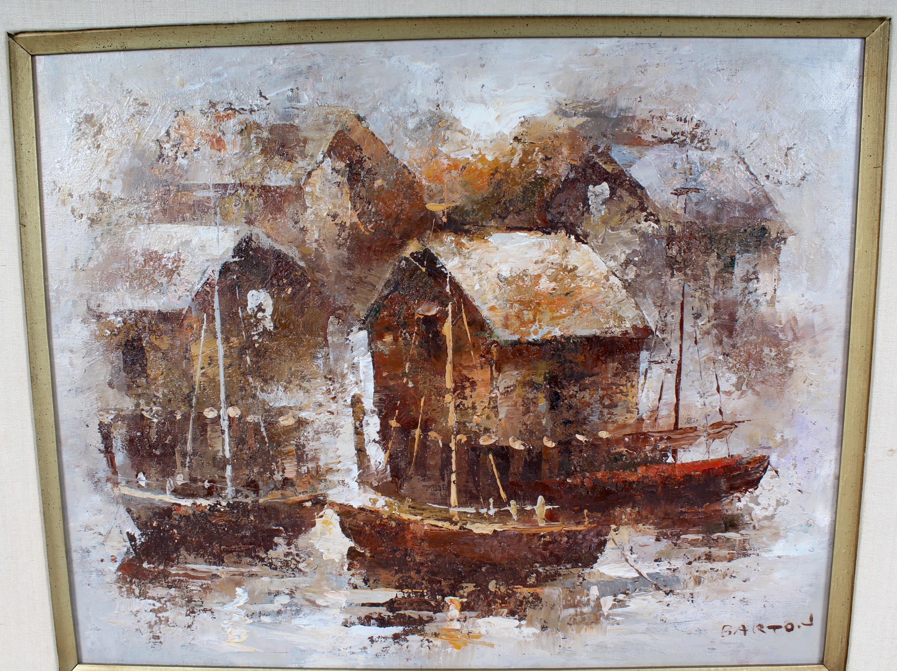 Original Edward Barton Oil on Canvas Painting