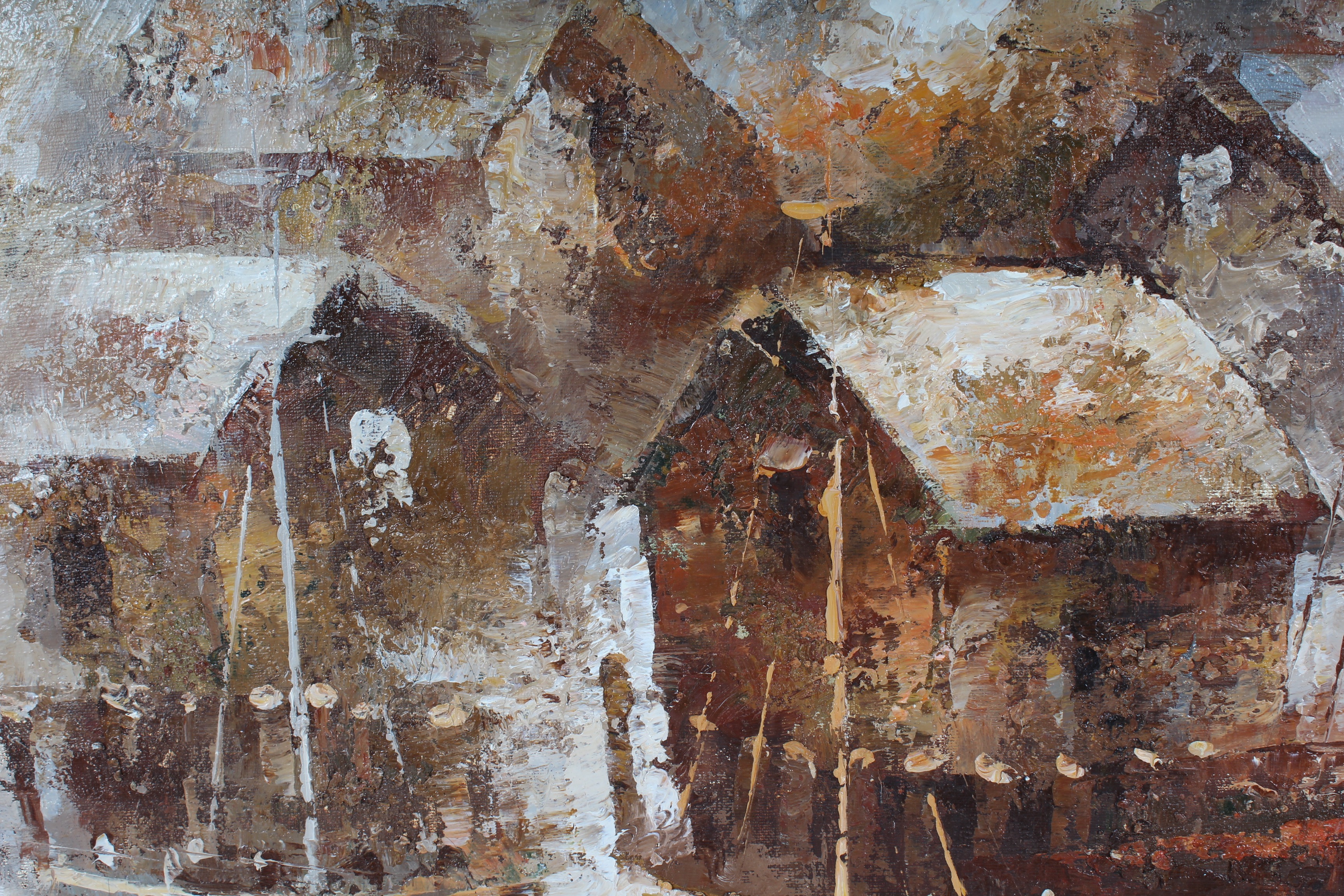 Original Edward Barton Oil on Canvas Painting