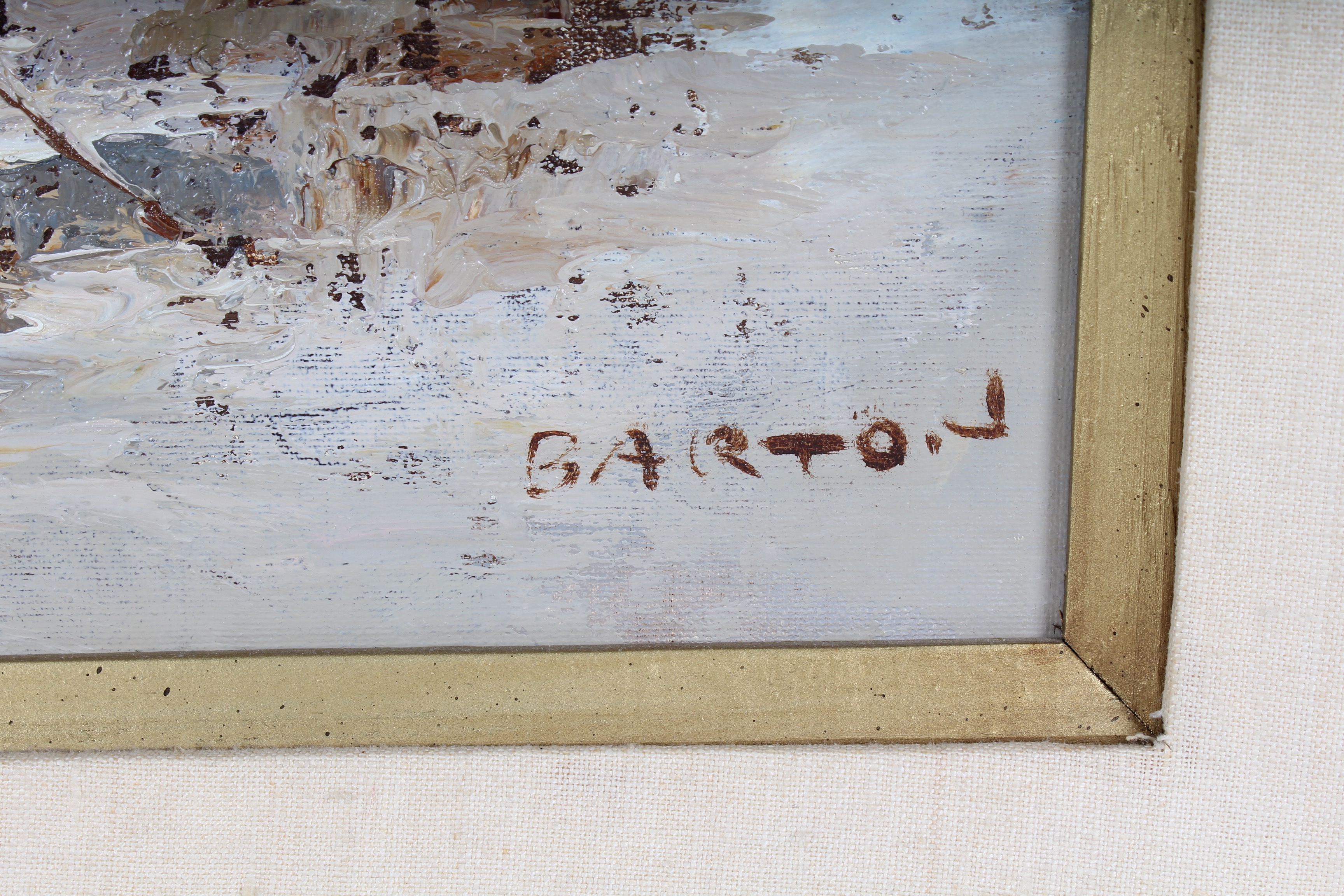 Original Edward Barton Oil on Canvas Painting