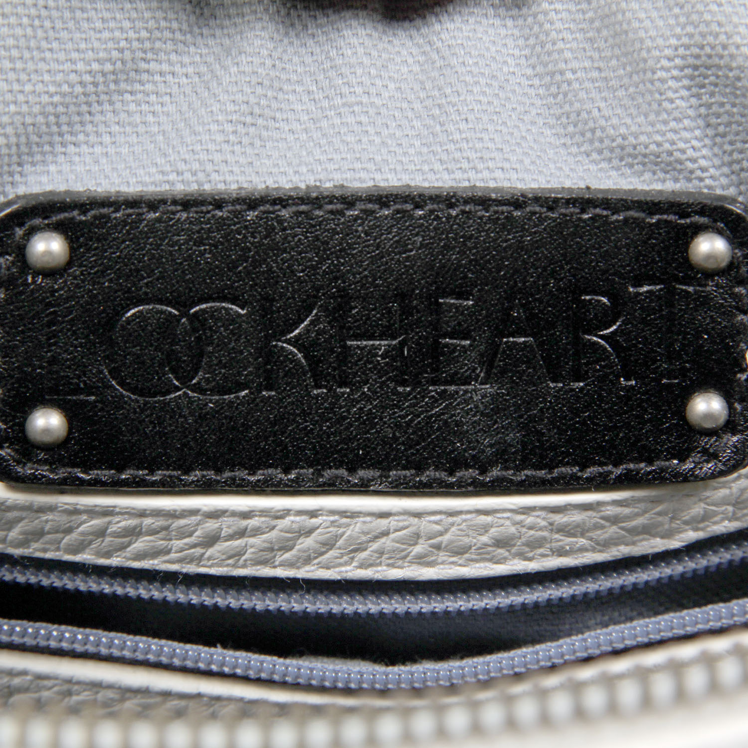 Lockheart White Leather Handbag