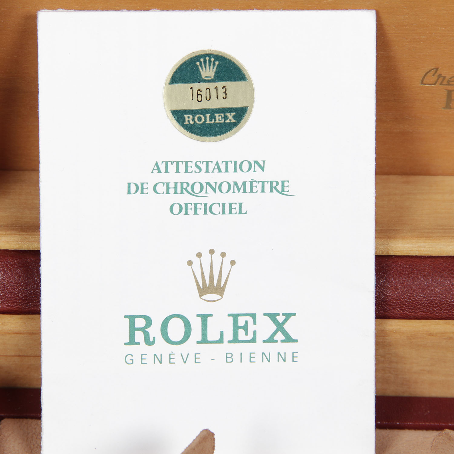 Vintage Rolex Box and Certificate of Authenticity