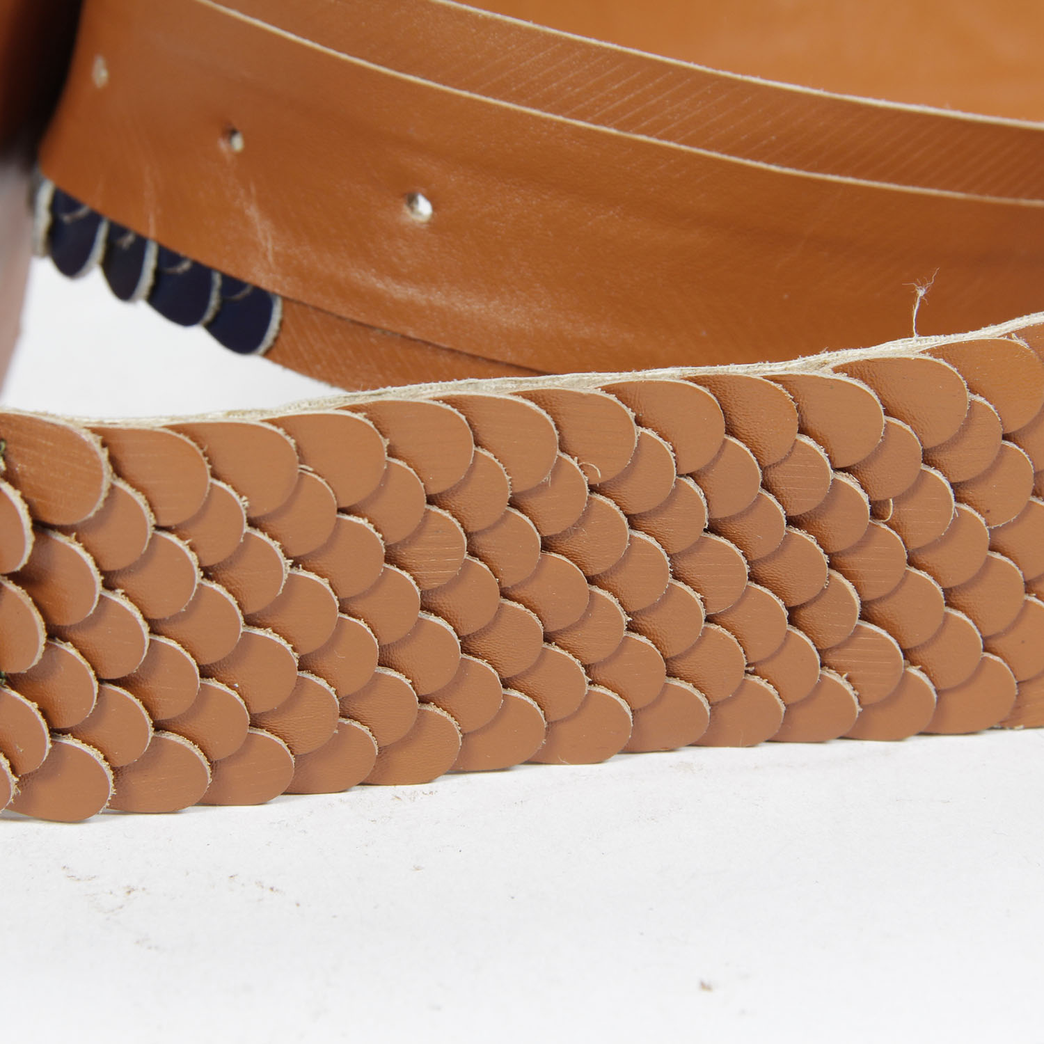 Vintage Handmade Leather Pheasant Belt