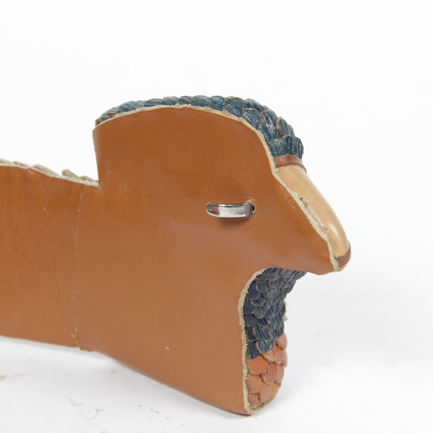 Vintage Handmade Leather Pheasant Belt