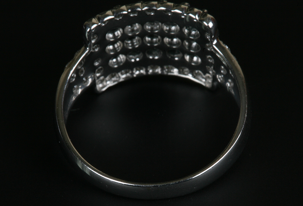 14K White Gold, Blue and White Diamond Le Vian Ring