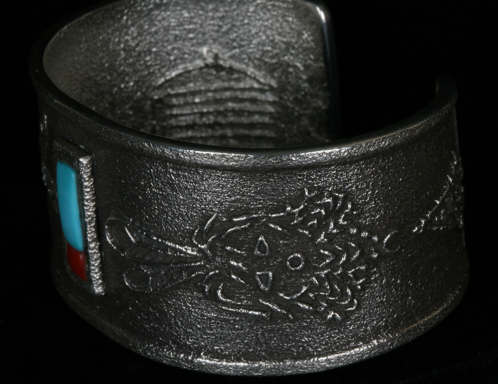 Sterling Silver Lee Begay Navajo Cuff Bracelet
