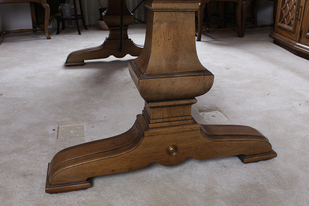 Thomasville French Provincial Dining Room Table with Almond Finish