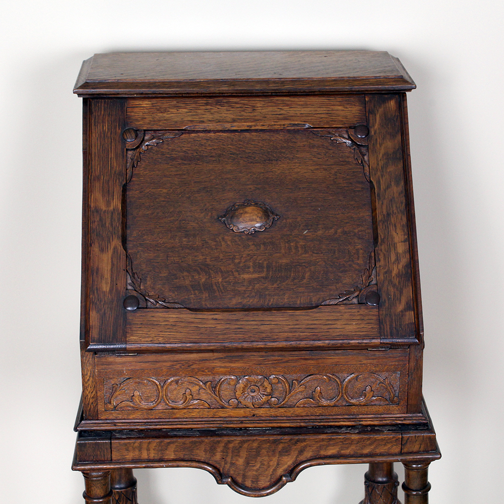 Vintage Embellished Walnut Serving Station