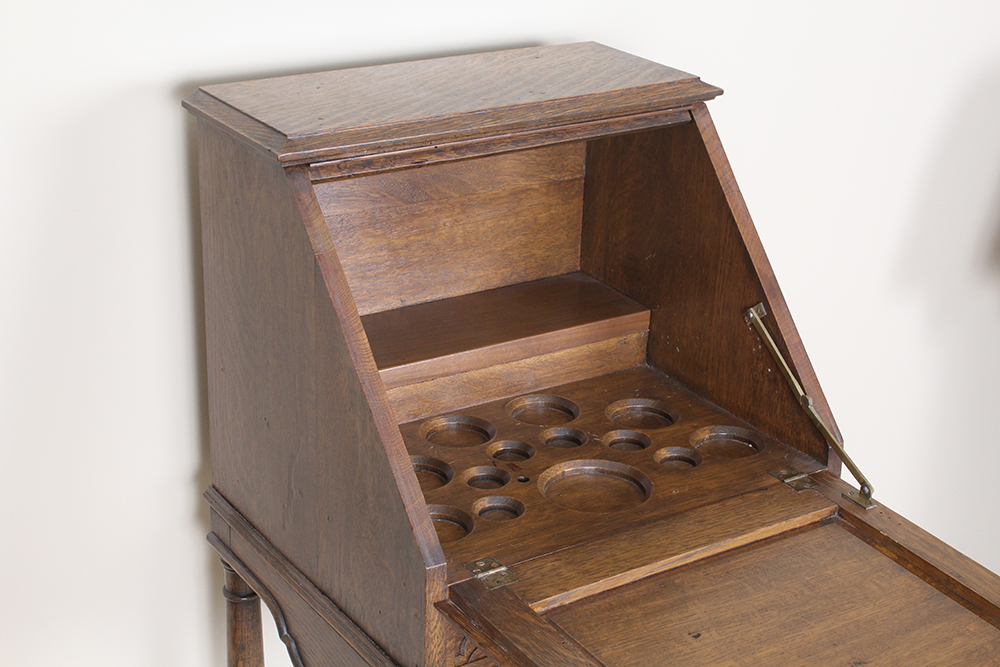 Vintage Embellished Walnut Serving Station