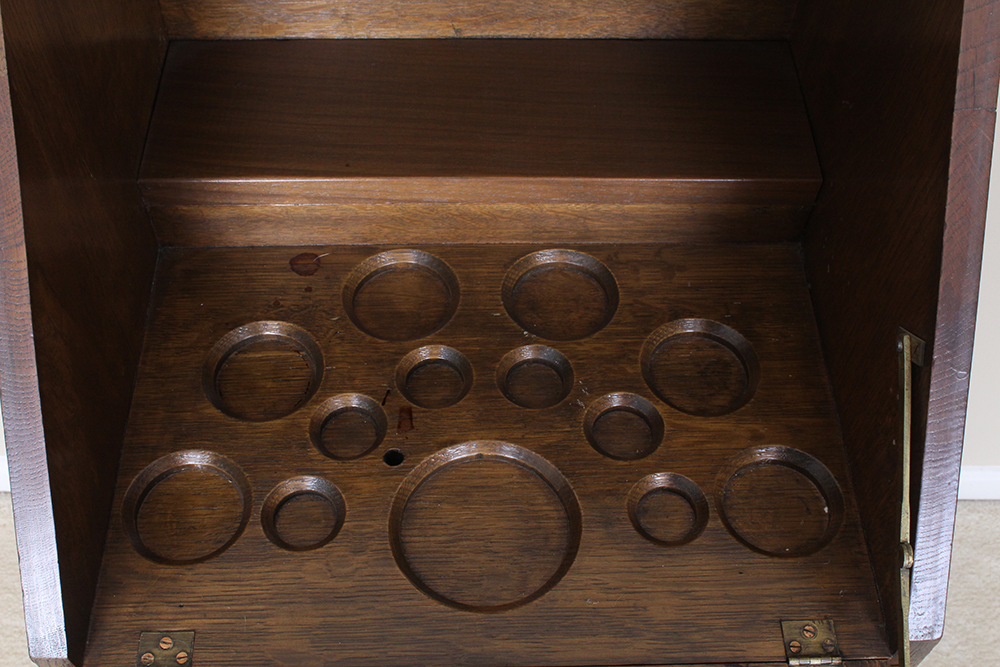 Vintage Embellished Walnut Serving Station