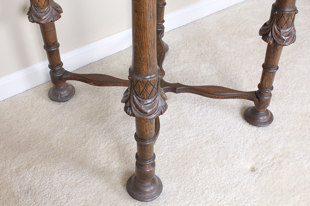 Vintage Embellished Walnut Serving Station