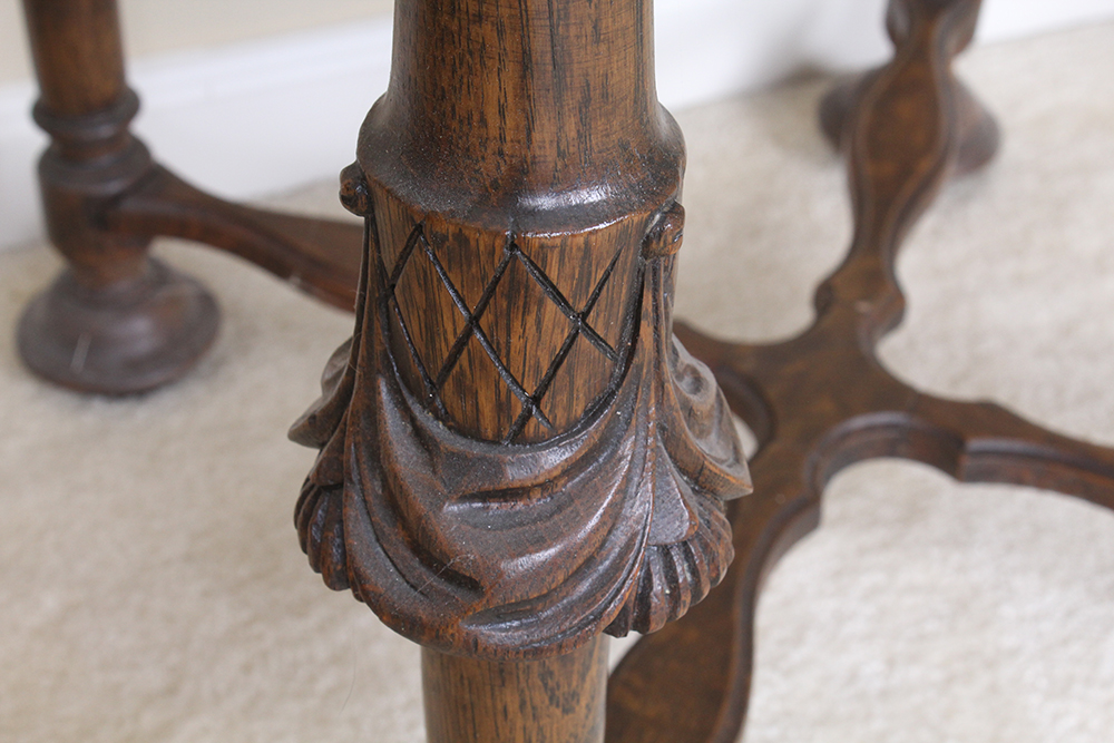 Vintage Embellished Walnut Serving Station