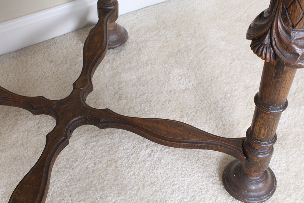 Vintage Embellished Walnut Serving Station