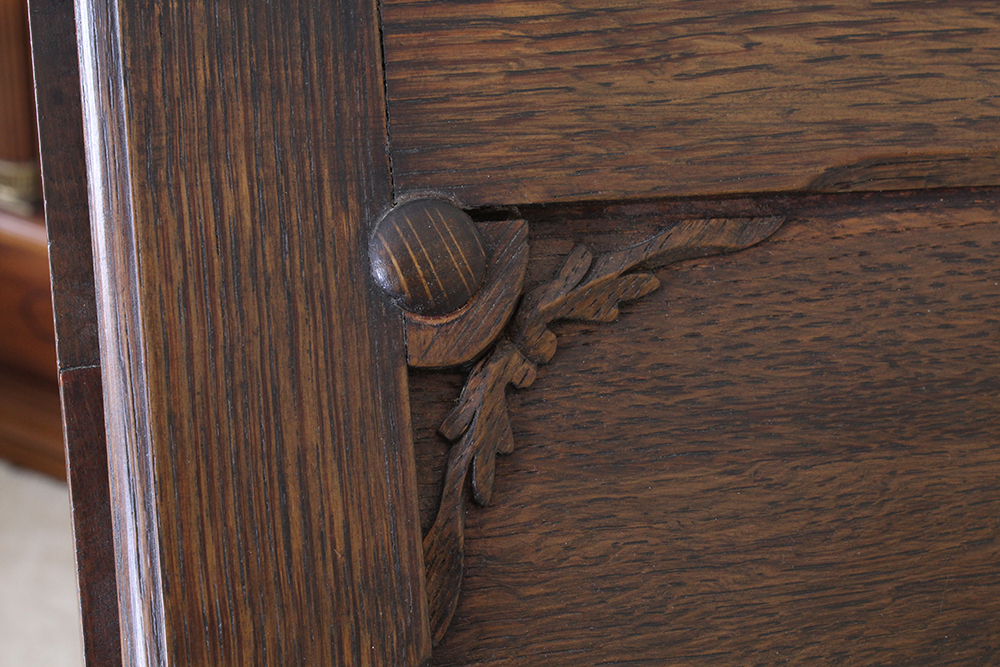 Vintage Embellished Walnut Serving Station