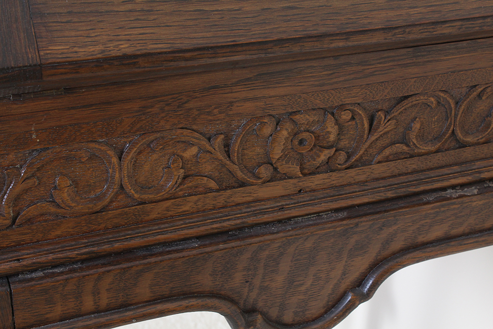 Vintage Embellished Walnut Serving Station