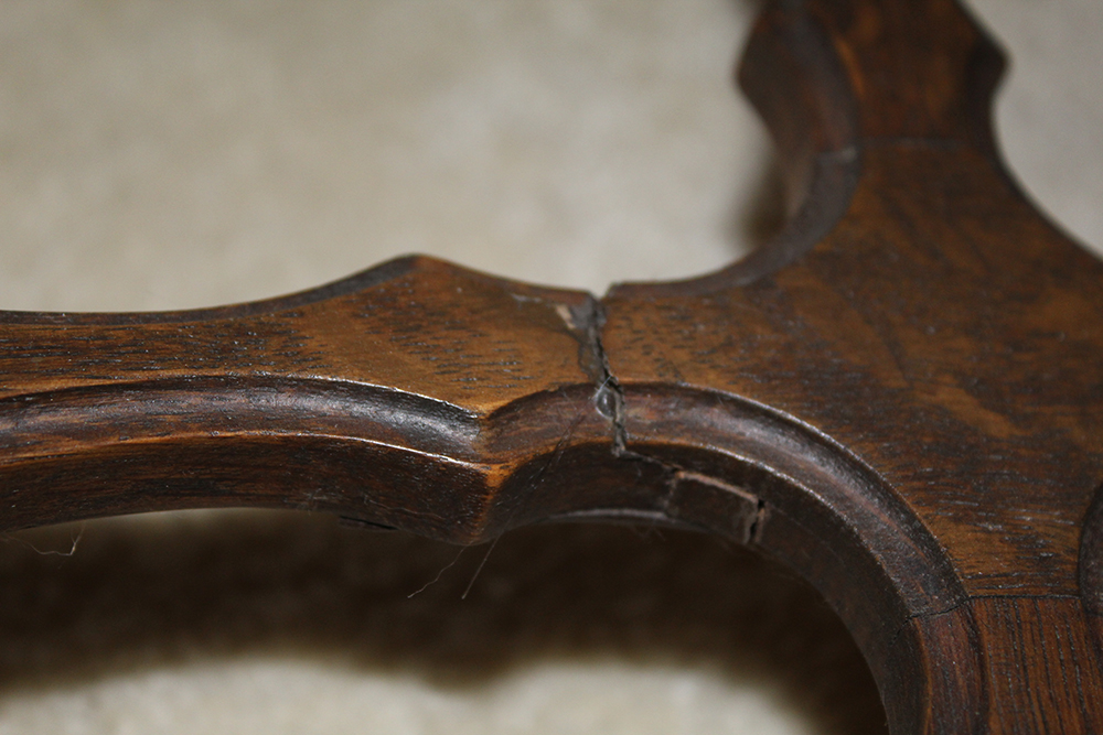 Vintage Embellished Walnut Serving Station