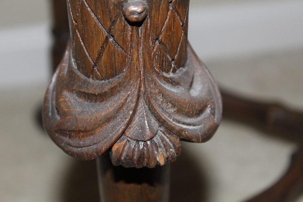 Vintage Embellished Walnut Serving Station