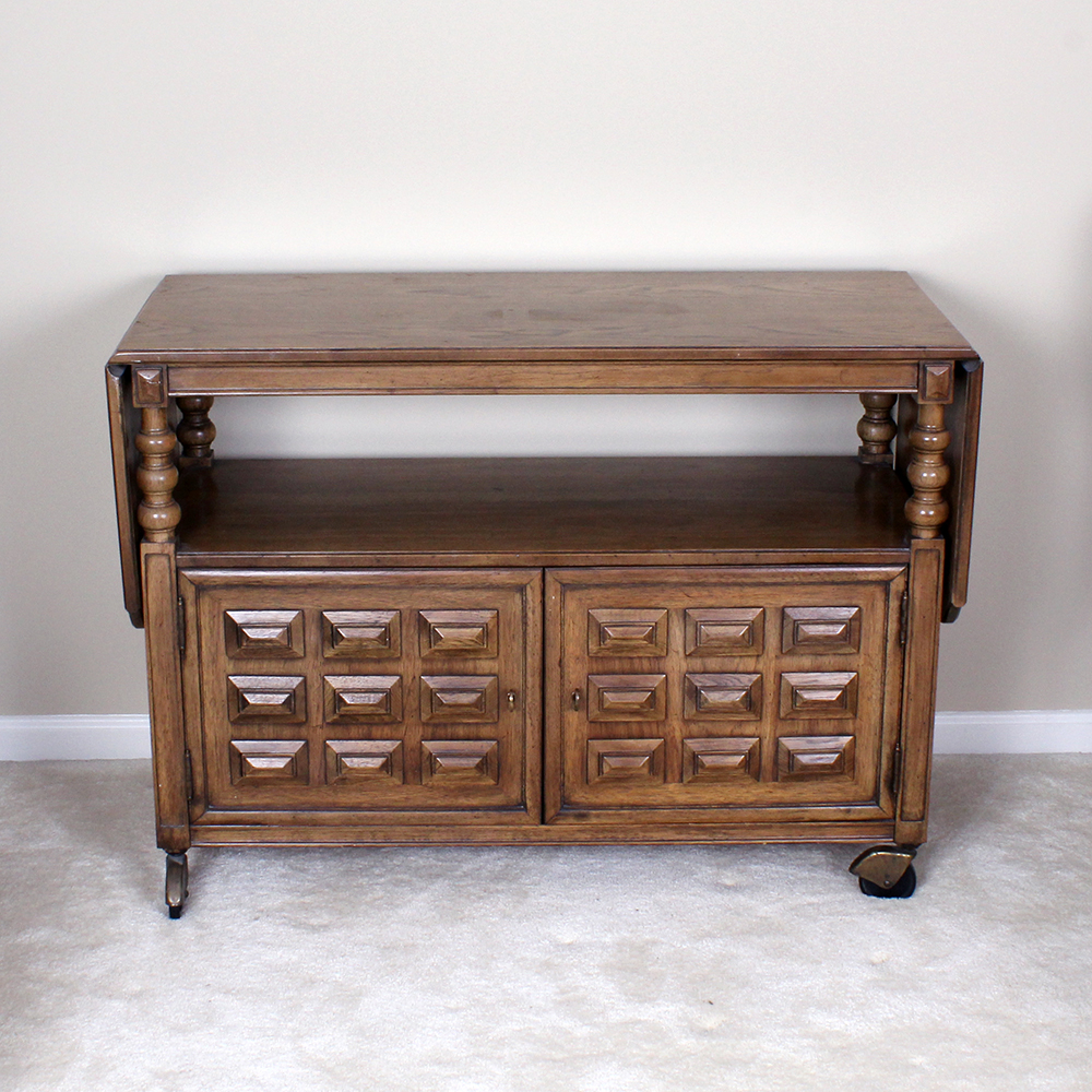 Thomasville Drop Leaf Server with Chestnut Finish