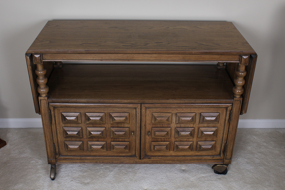 Thomasville Drop Leaf Server with Chestnut Finish