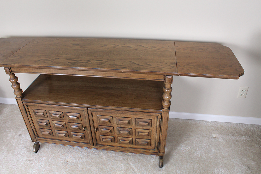 Thomasville Drop Leaf Server with Chestnut Finish