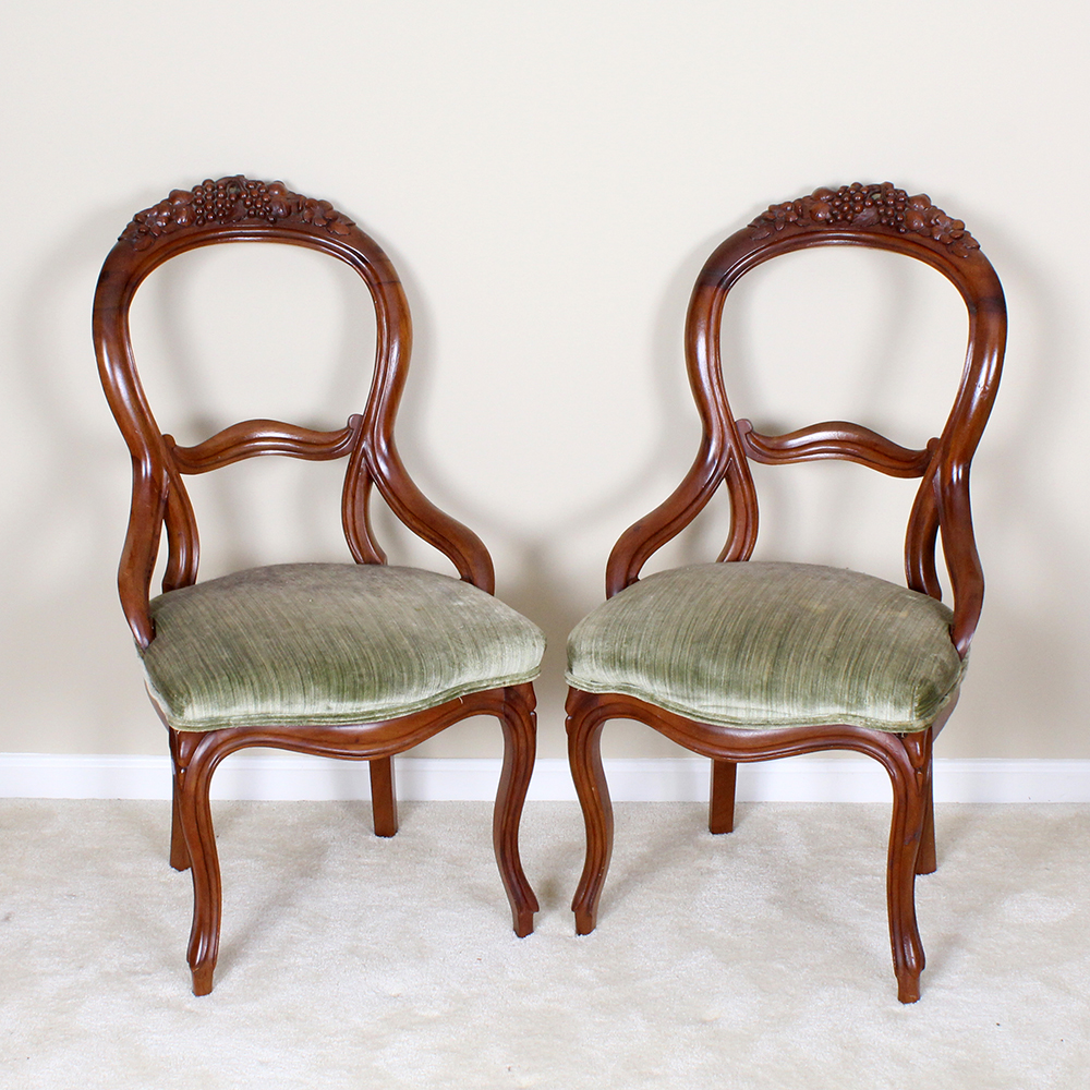 Victorian Walnut Parlor Chairs