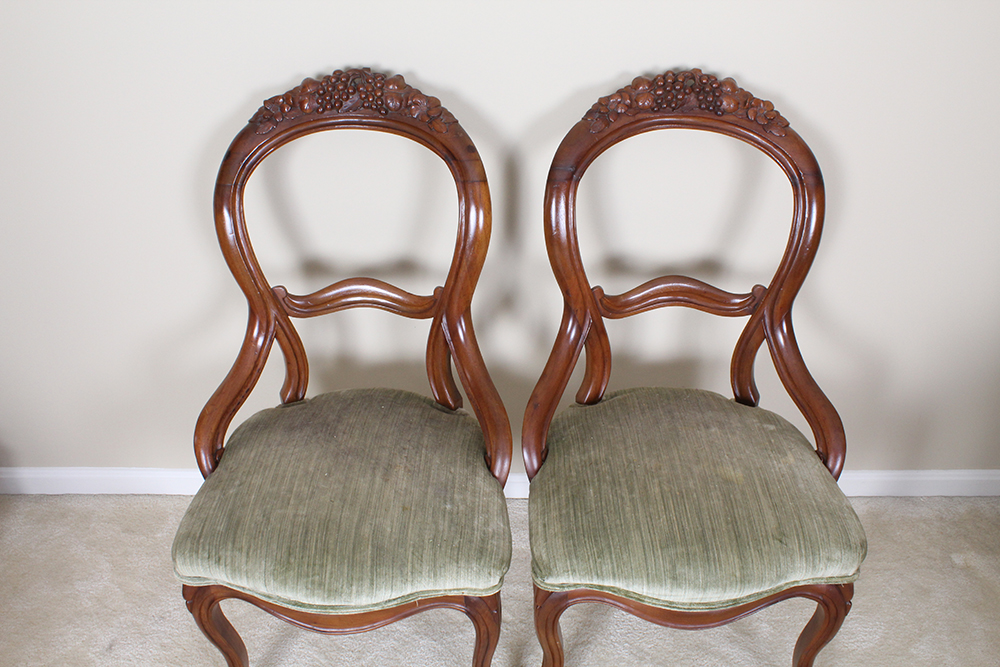 Victorian Walnut Parlor Chairs