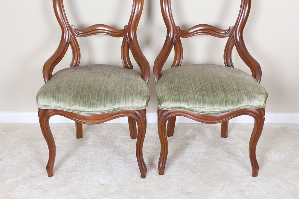 Victorian Walnut Parlor Chairs