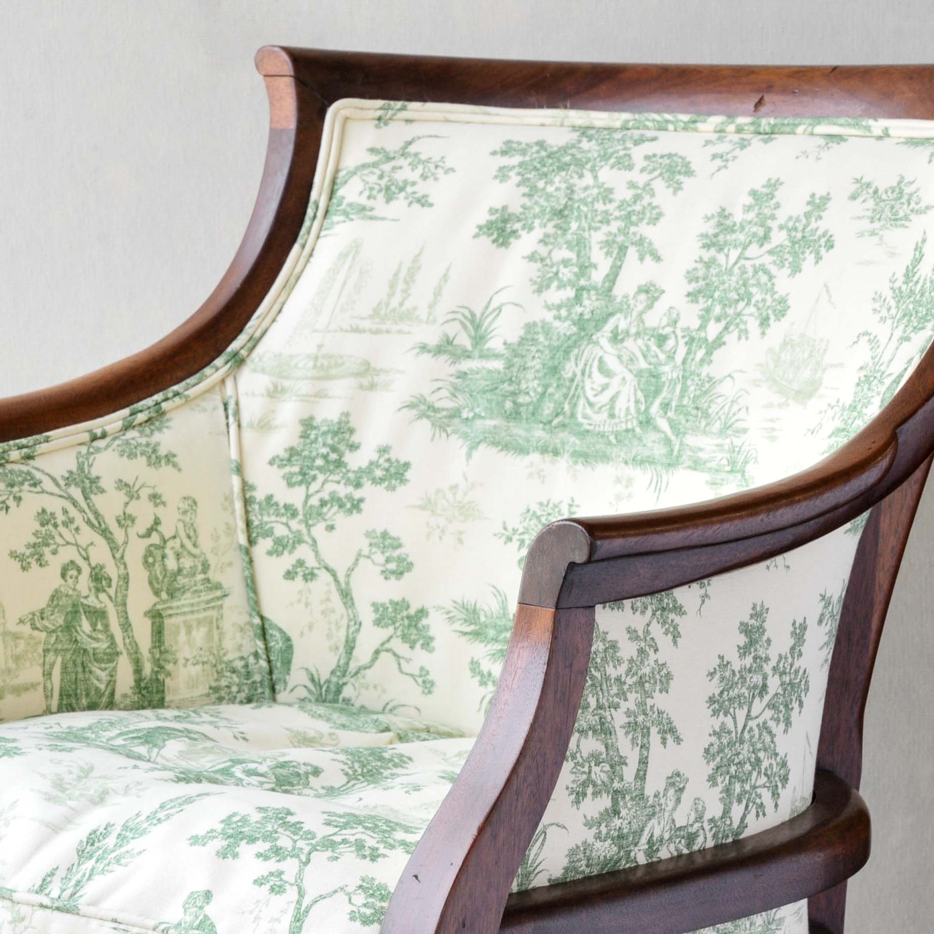 Vintage Upholstered Barrel Chair