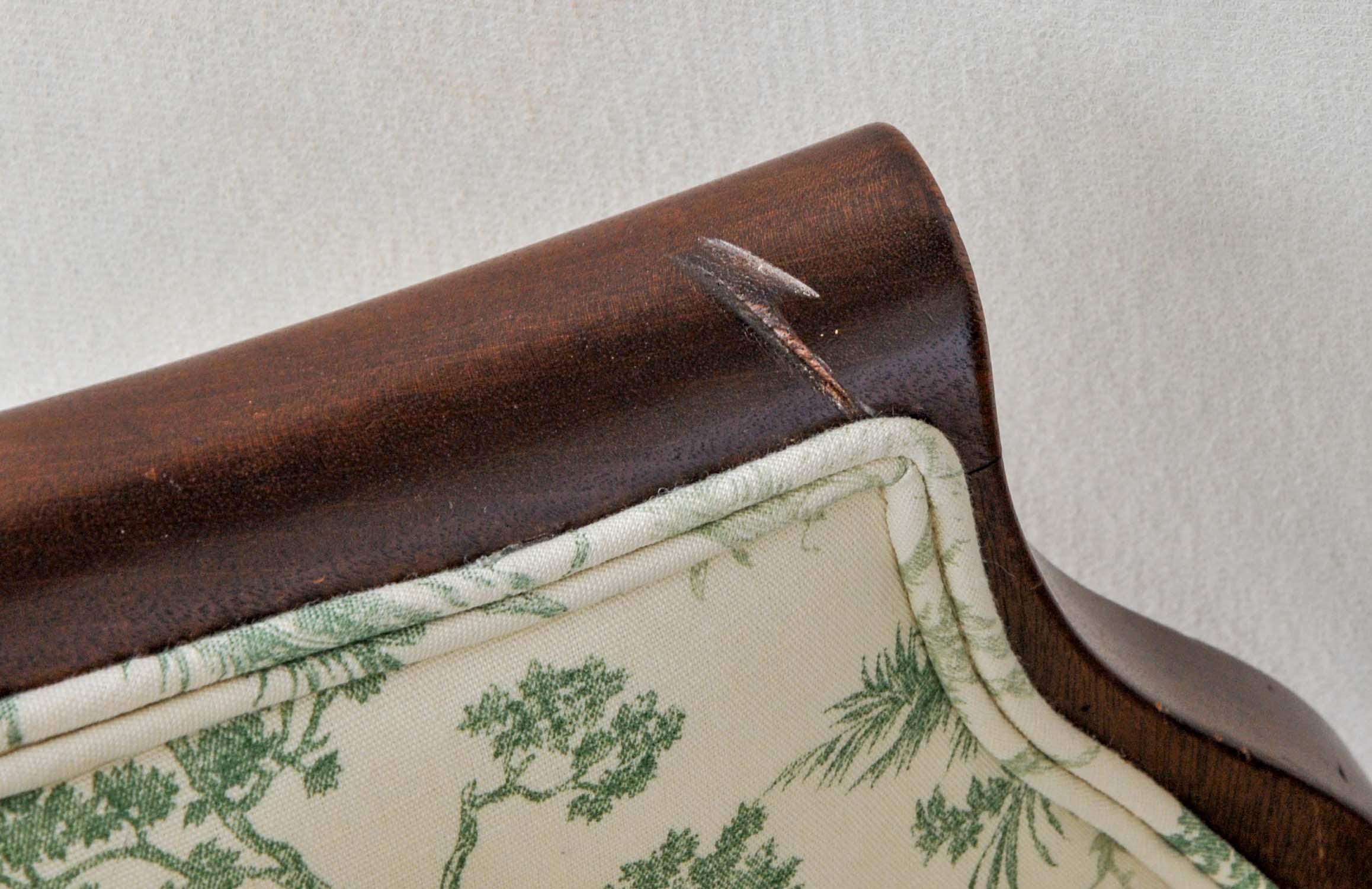 Vintage Upholstered Barrel Chair