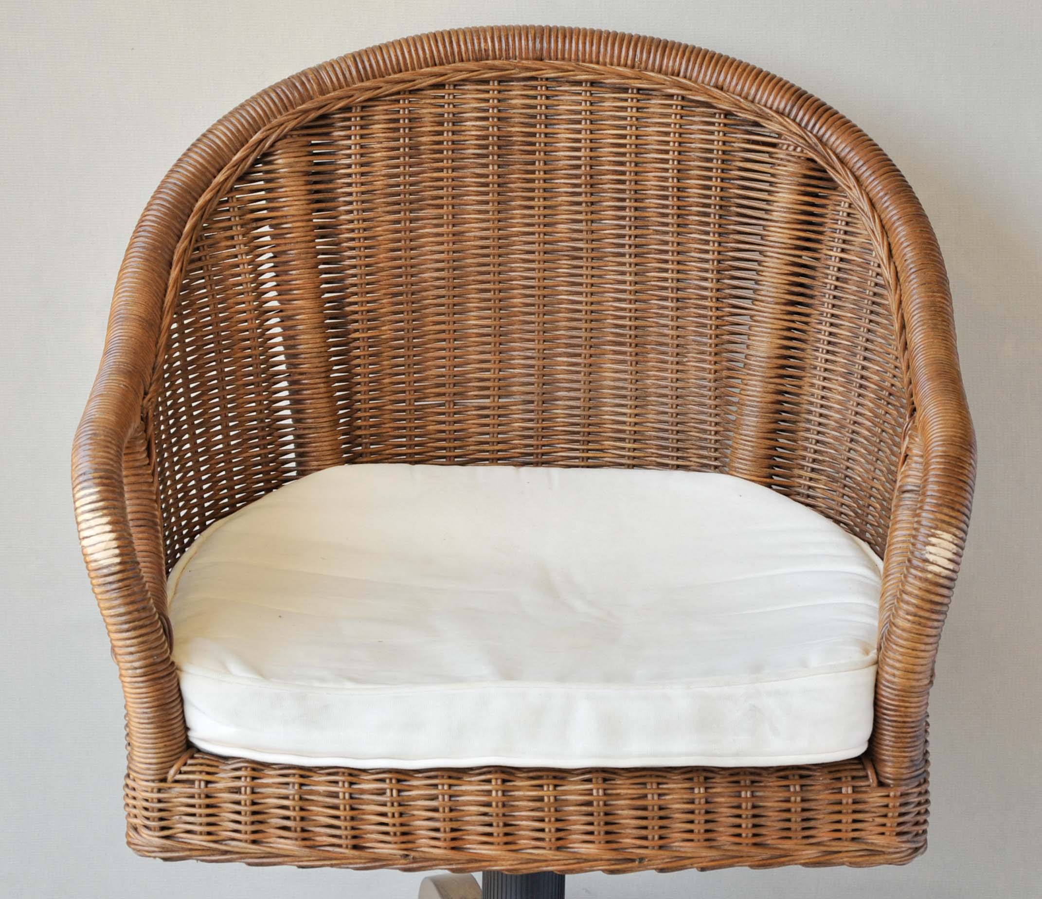 Rattan Swivel Desk Chair