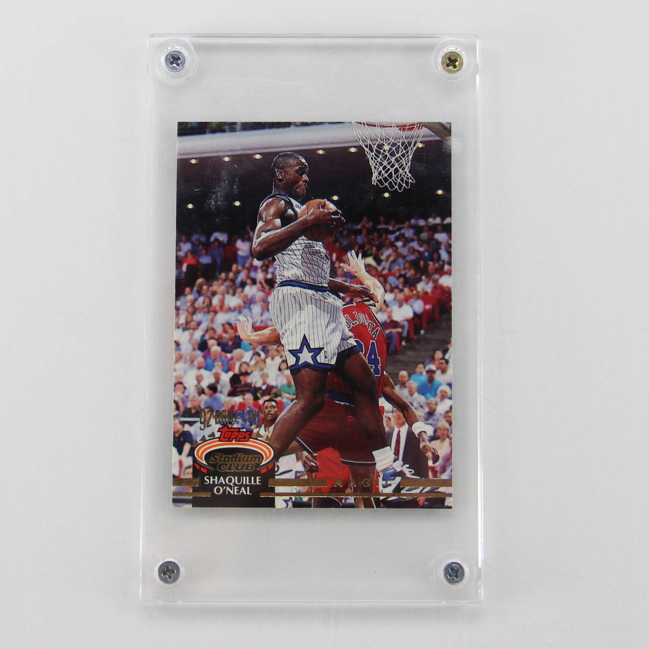 1992 Shaquille O'neal Stadium Club Rookie Card in Plastic Case