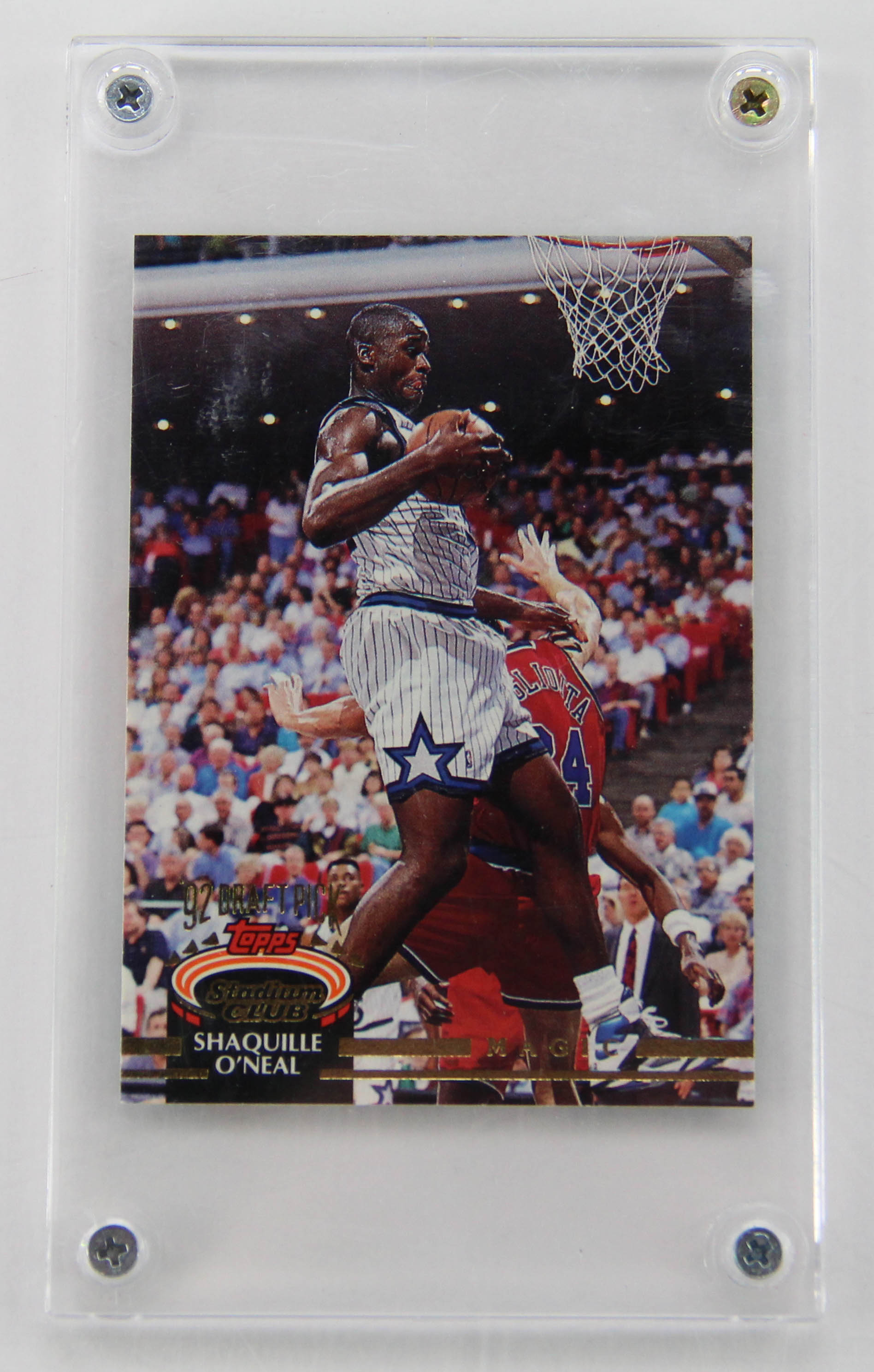 1992 Shaquille O'neal Stadium Club Rookie Card in Plastic Case