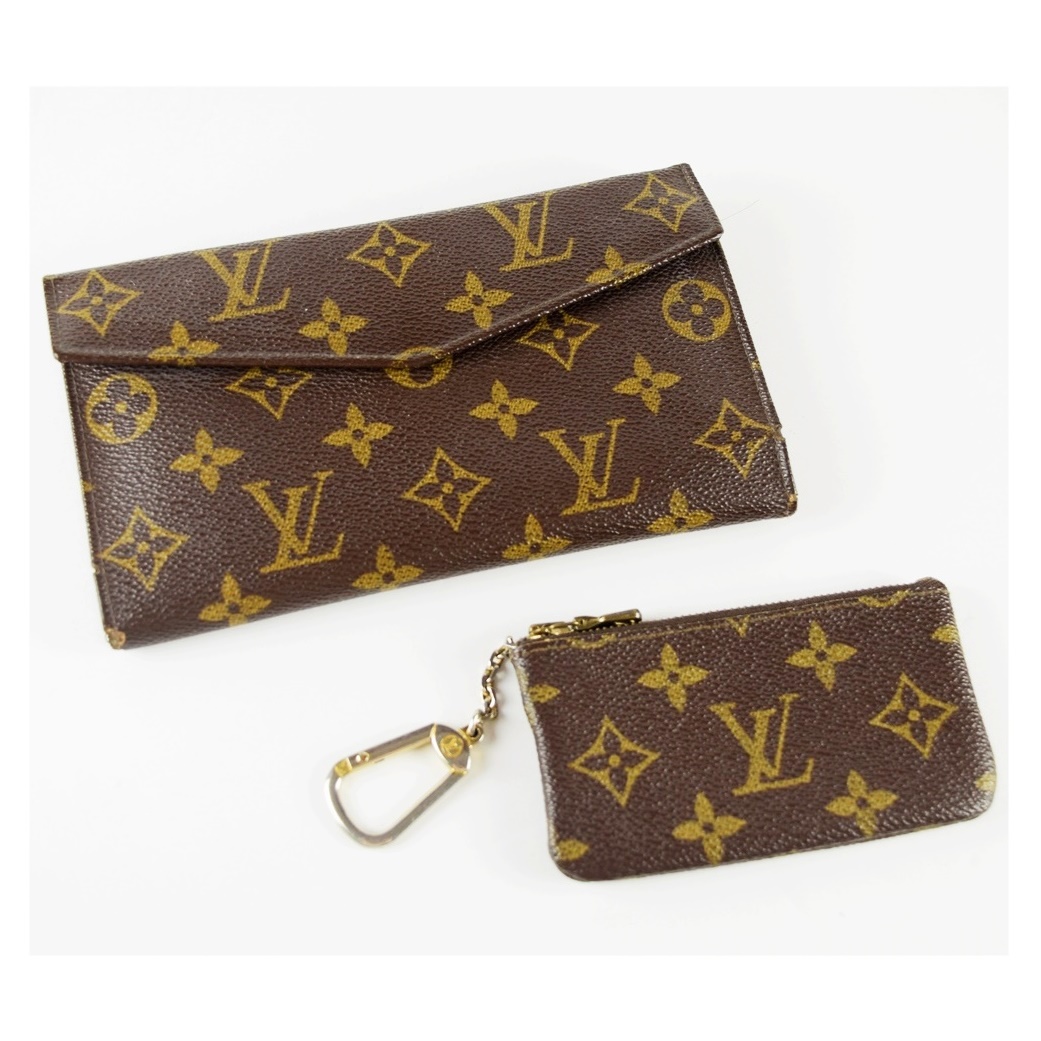 Louis Vuitton Signature Monogram Wallet and Coin Purse