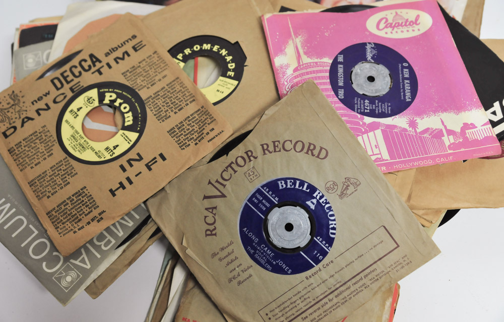 Vintage 45s and Other Records Grouping