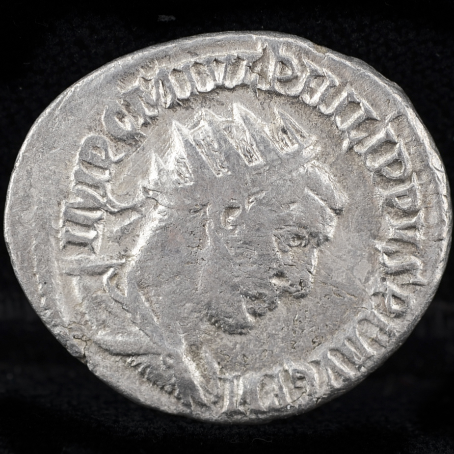 Ancient Roman Philip I Silver Antoninianus Coin
