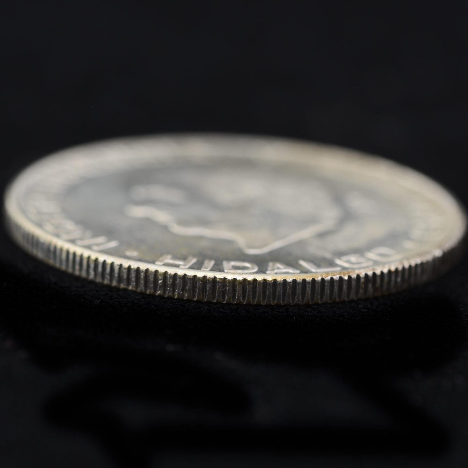 1955 Mexican Five Pesos Silver Coin featuring Hidalgo