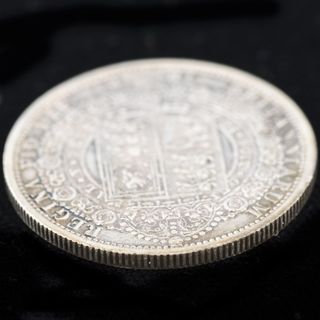 1887 Queen Victoria British Silver "Jubilee Head" Half Crown