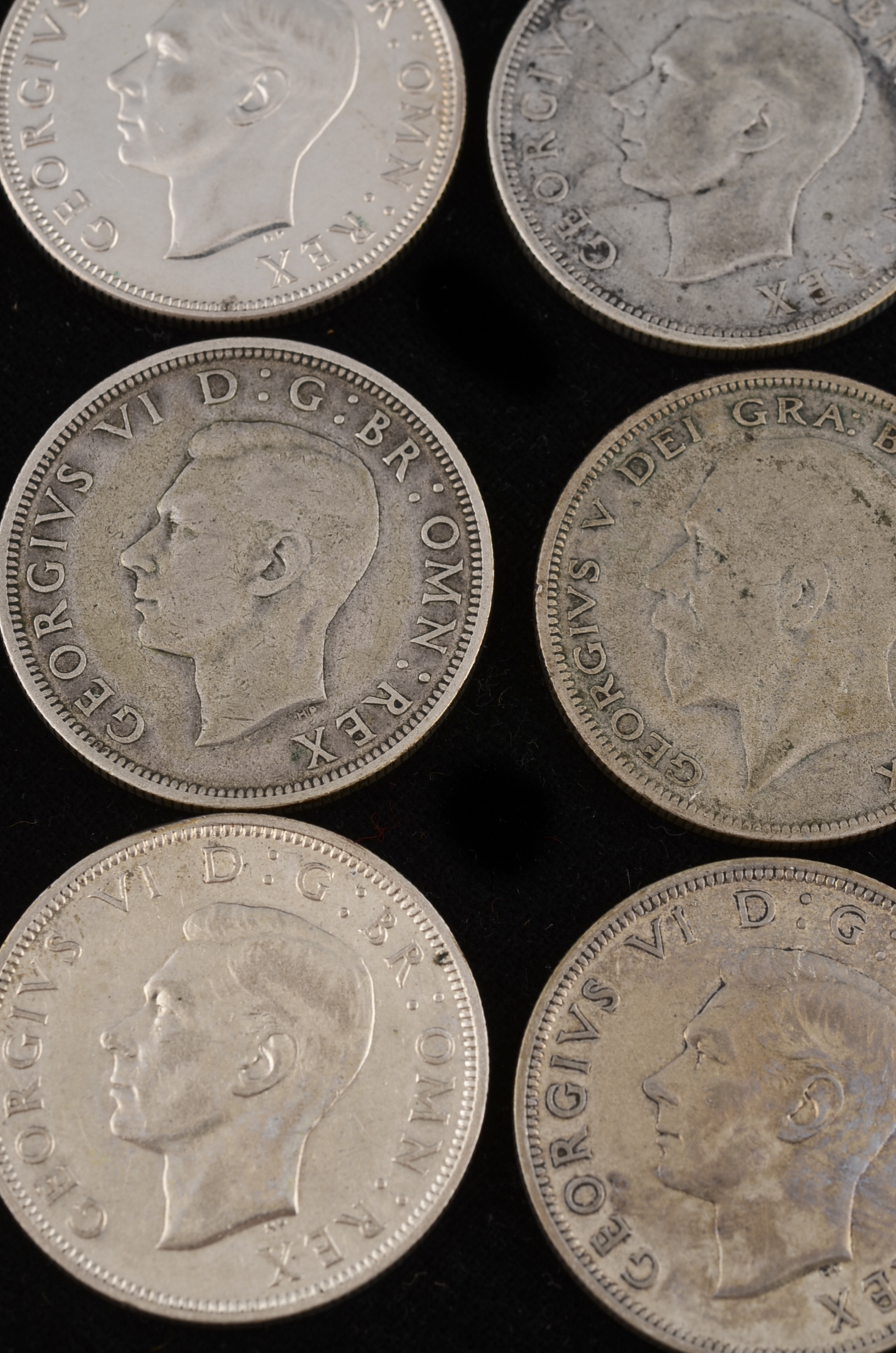 Group of Ten Great Britain Half Crowns