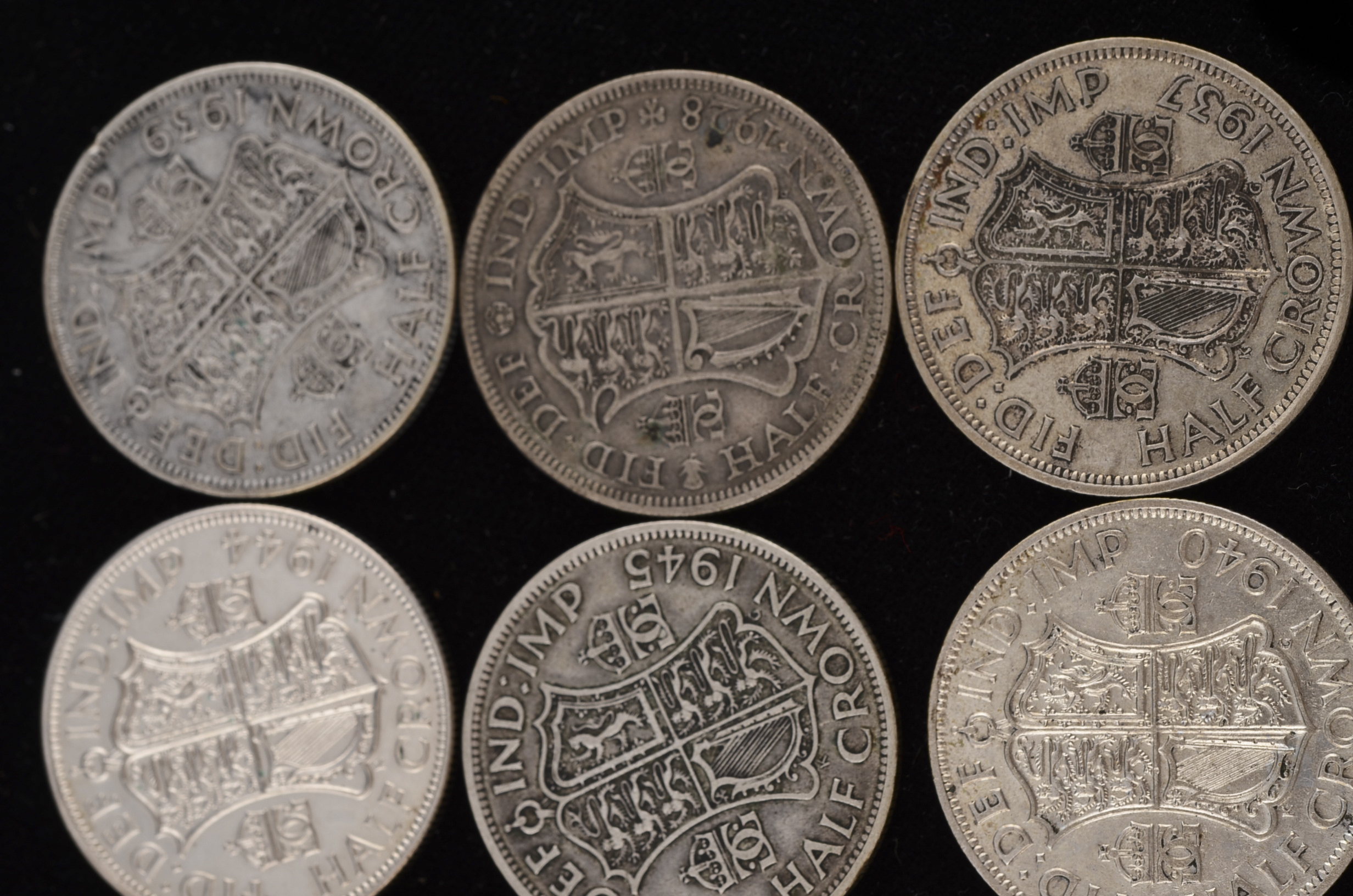 Group of Ten Great Britain Half Crowns