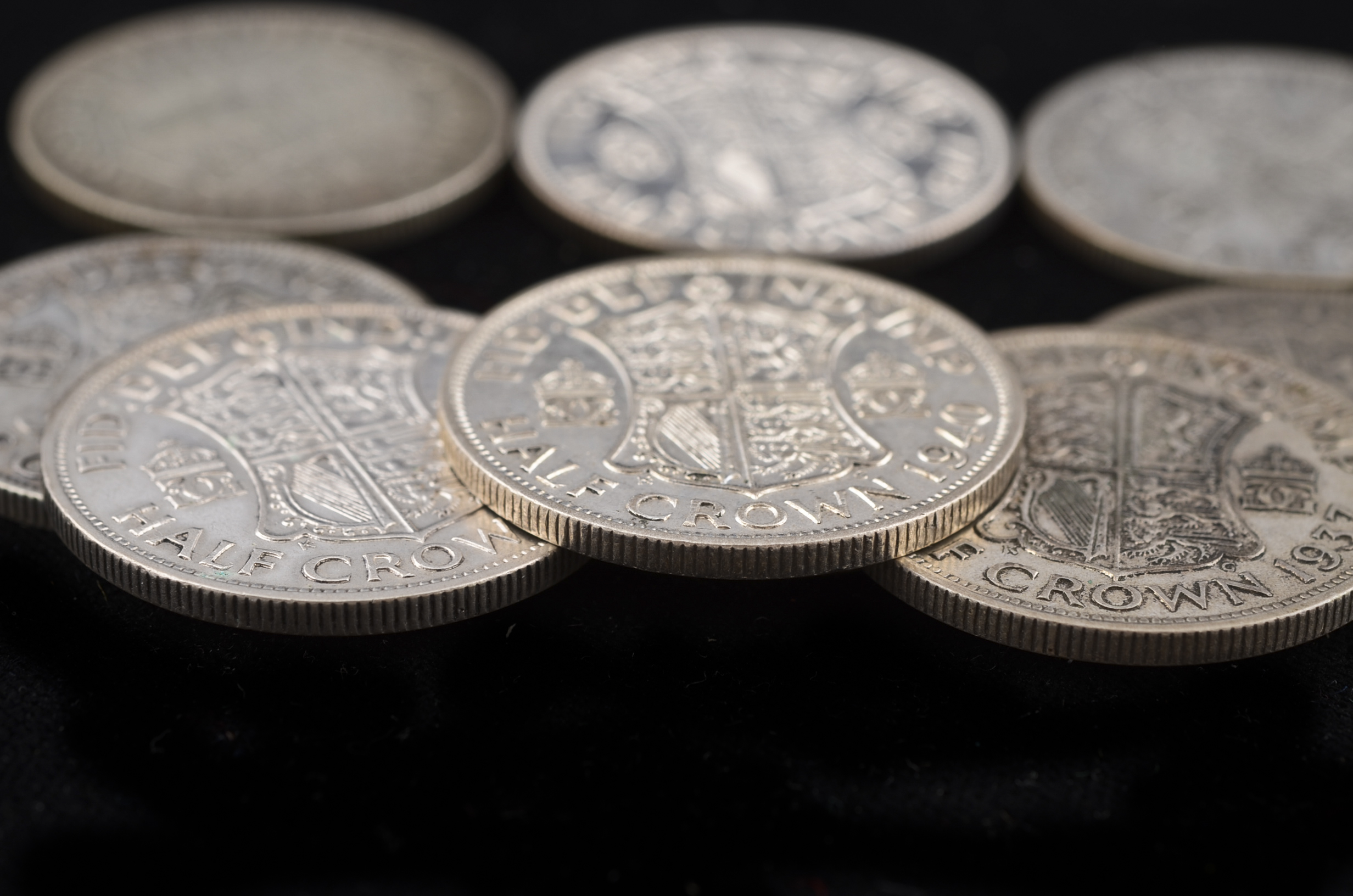 Group of Ten Great Britain Half Crowns