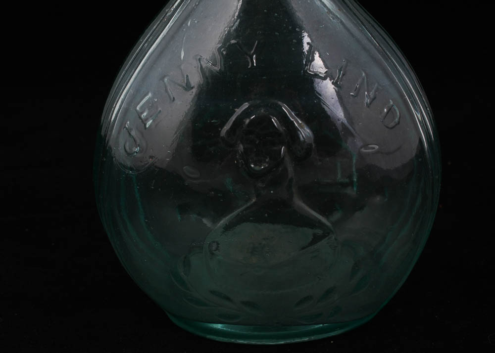 Vintage Jenny Lind Fislerville Glassworks Flask