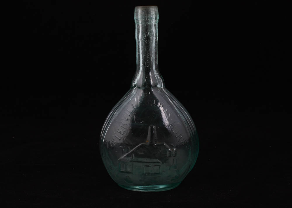 Vintage Jenny Lind Fislerville Glassworks Flask