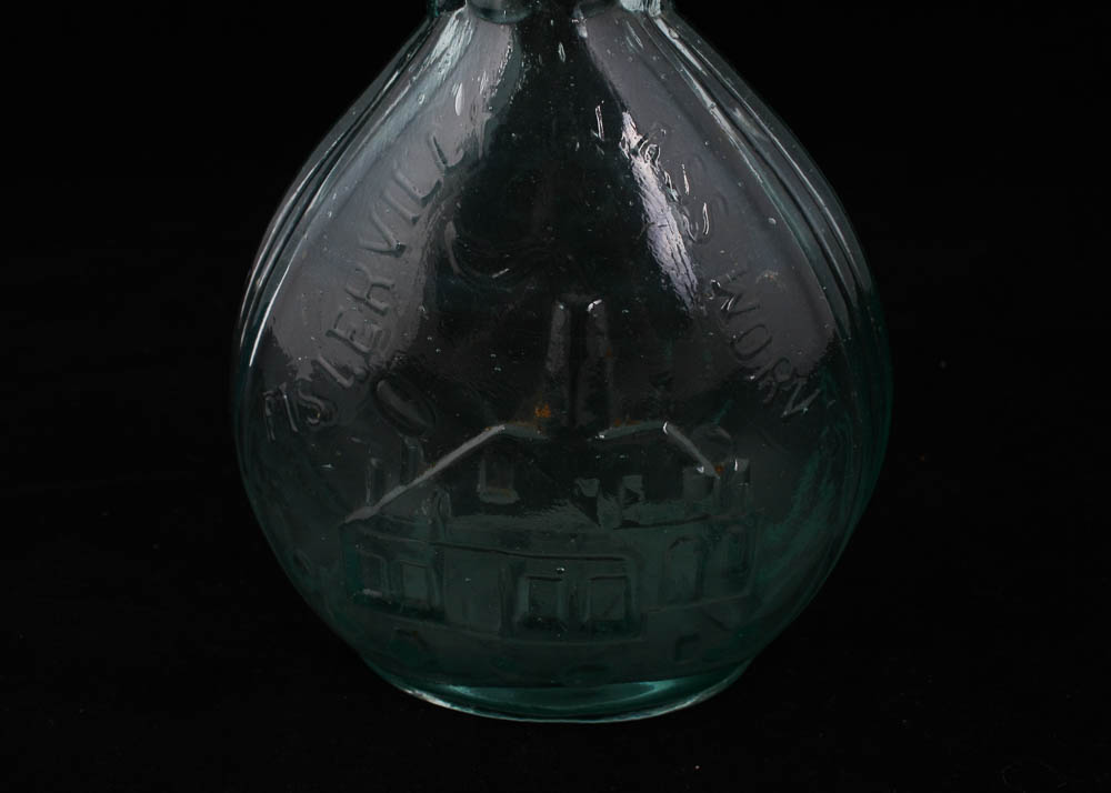 Vintage Jenny Lind Fislerville Glassworks Flask